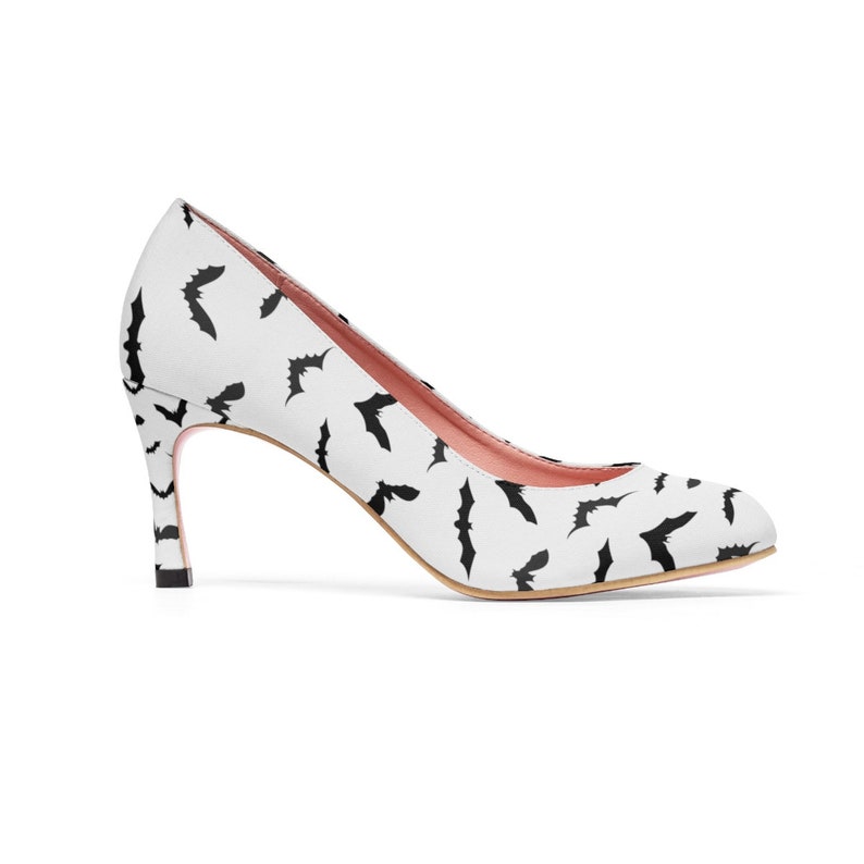 Halloween Black /& White Bat Women/'s High Heels