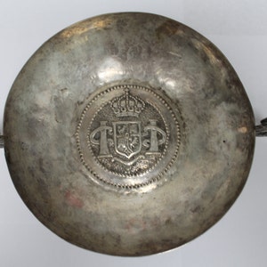 RARE!SpanishColonial Silver Plate Mexican Coat of Arm