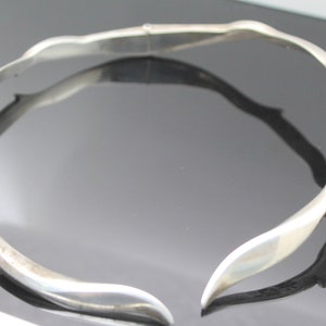 LQQK!Erica Hult Corral Stamped RIC Taxco Hecho en  Mexico Eucalyptus Collar Choker  Sterling Silver Necklace