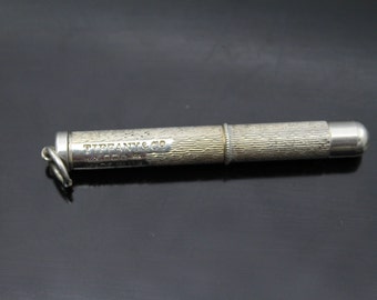 Vintage autentisk TIFFANY&CO Hidden Sterling Silver penna Tillverkad i Storbritannien (fungerar ej, Tiffany-ask ingår ej)