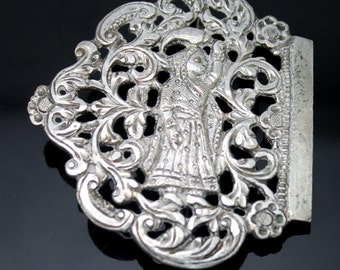 Boutique Vintage Sterling Silver MDEMA Belt *RARE* Morocco - Great MDEMA Silver Belt 2 Rows Totaling 34 Pieces  main image 3