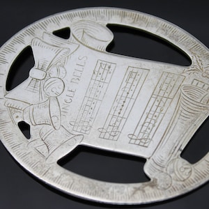 LUNT 1976 Vintage // &quot; The Music of Christmas &quot; Jingle Bells Collectible Ornament Solid Sterling Silver