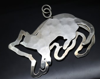 Signed RLM Robert Lee Morris with Andy Warhol 925 sterling pierced 