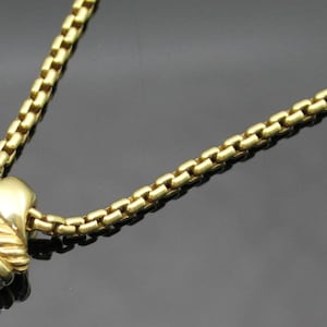 Luxe authentieke D.YURMAN Genuine Diamonds Accent Iconic Design 3D Acorn Solid 18K 750 Geelgouden ketting 16&quot;(originele doos niet inbegrepen)