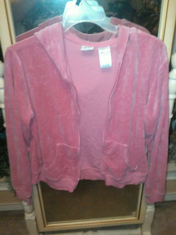 LN Vintage Pink velvet Athletic Works Sz L Pink Tr