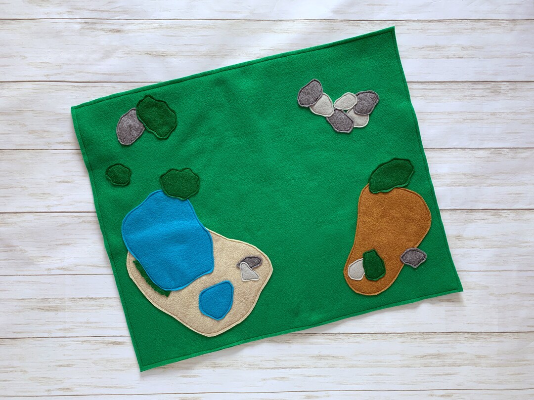 Savannah Play Mat, African Playscape, Felt Play Mat, Felt Playmat, Eco