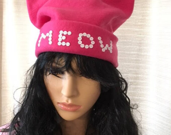 Women's Pink Cat Hat Etsy