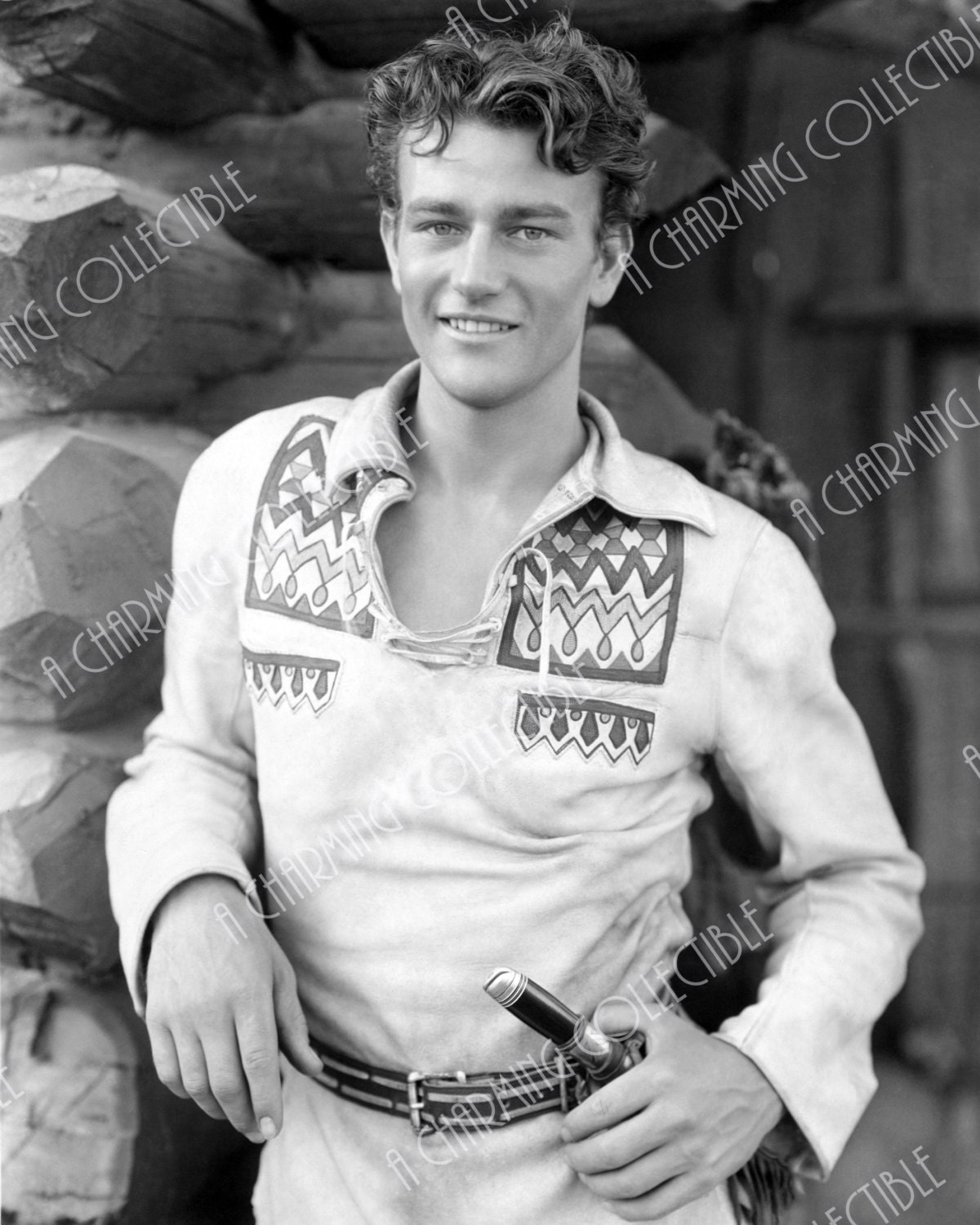 ジョン・ウェイン（John Wayne）ジグソーパズル ジョン・ウェイン 5x7、8x10 または 11x14 ハンサムな若々しい