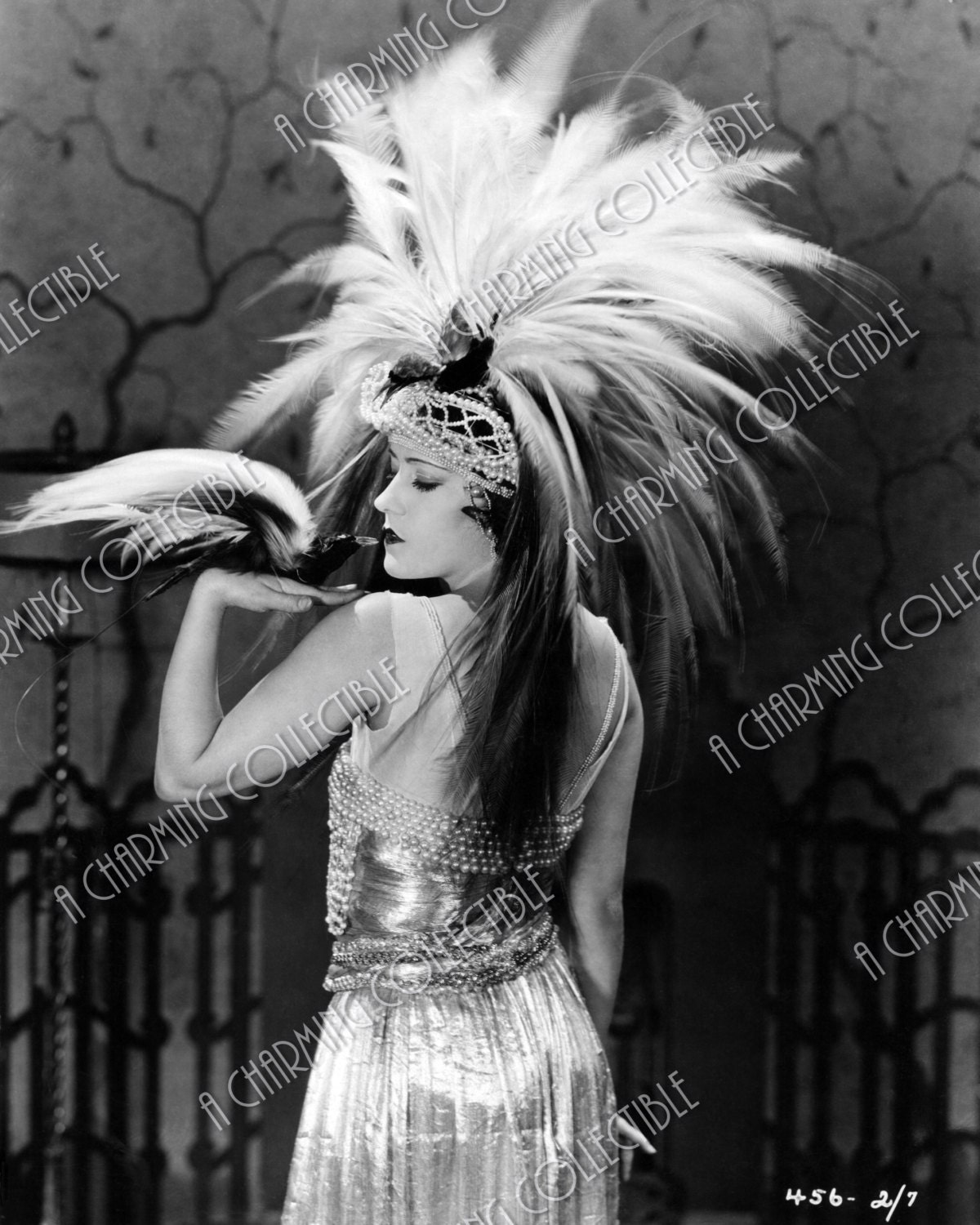 Vintage Showgirl Portrait Photography Black White Beautiful Glamour ...