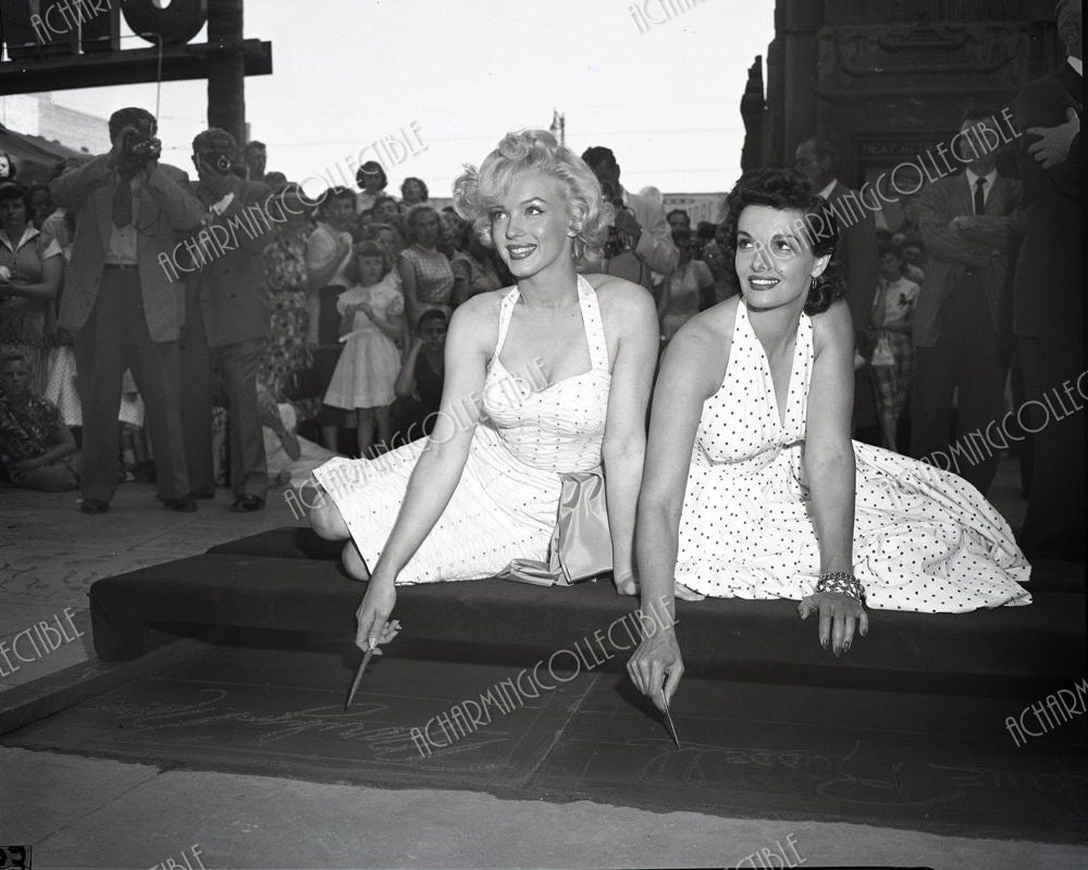 Vintage Wall Art Print Photo of Marilyn Monroe and Jane Russell Photo image 