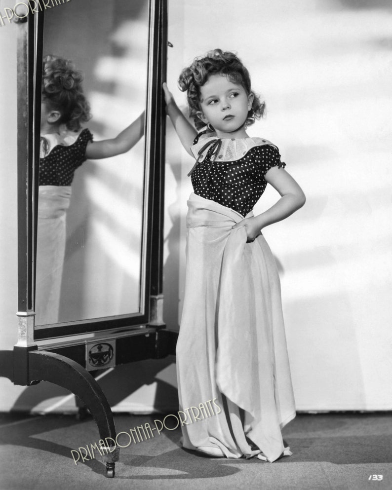 Shirley Temple 5x7, 8x10, or 11x14 1934 Dress-Up Sweetie, Adorable Child Actress Photo Print Hollywood Portrait image 1