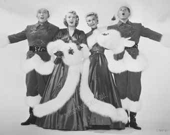WHITE CHRISTMAS 5x7 or 8x10 Bing Crosby, Vera-Ellen, Rosemary Clooney & Danny Kaye 1954 Vintage Musical Movie Still Portrait