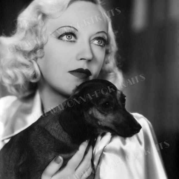 Marion Davies 5x7 or 8x10 "James Manatt" Candid Dachshund Actress Photo Print Hollywood Portrait