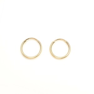 12mm | Gold endless Hoops | Gold gefüllt unerfüllte Hoops | Gold Hoop Ohrringe | Endlose Hoops | Endlose Gold Hoops | 14k Hoop Ohrring
