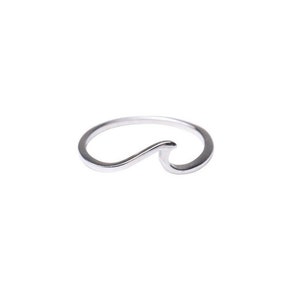 Silver Wave Ring, Dainty Wave Ring, Wave Ring | Simple Wave Ring | Gift for Her | Stackable Rings, Holiday Gift, Gift for Her, Holiday, Gift