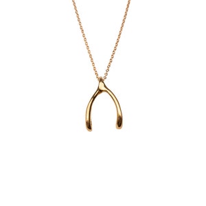 Gold Wishbone Necklace, 14k Gold Filled Wishbone Charm, Wishbone Necklace, Simple Gold Necklace, Cute Gold Necklace, Wishbone Necklace