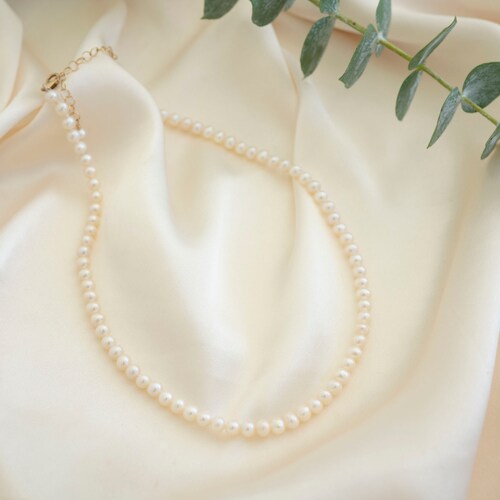 Fresh Water Pearl Necklace, Pearl Necklace, Simple Pearl shops Necklace, Cute Pearl Necklace , Holiday Gift, Gift For Her, Pearl Gift, Trendy,