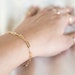 Gold Rectangle Bracelet, 14k Gold Filled Bracelet, Simple Gold Bracelet, Chain and Link Bracelet, Chain Bracelet, Gift for Her,Gift, Holiday 