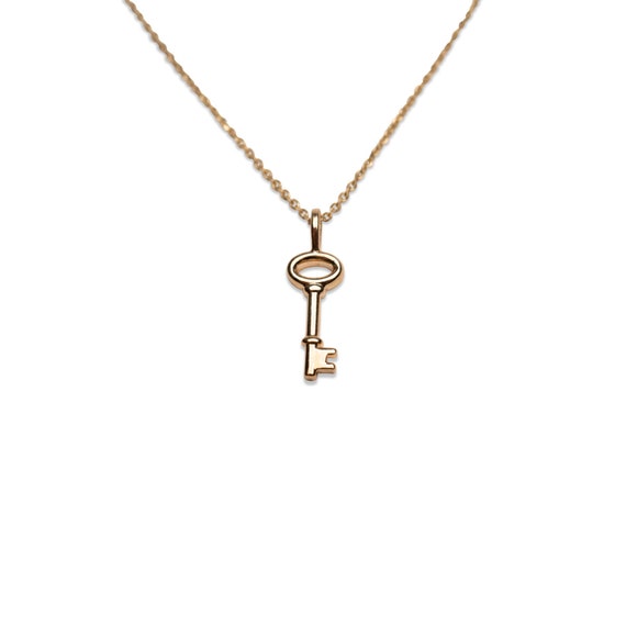 14K Gold Key Necklace