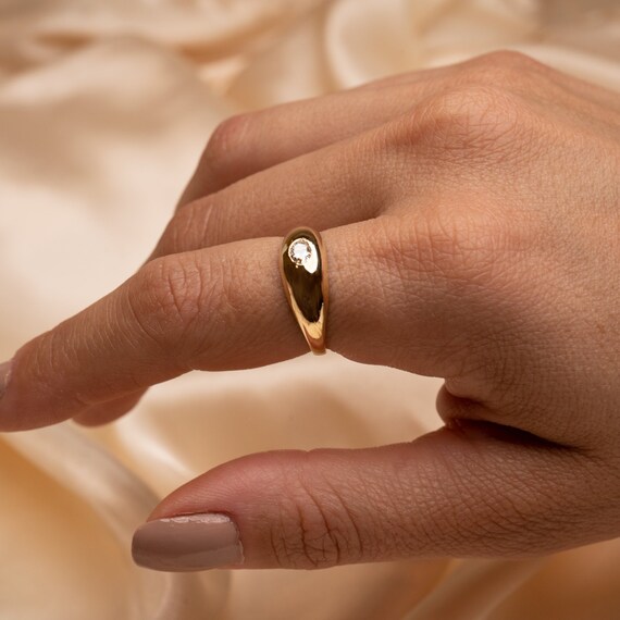 14k cheap dome ring