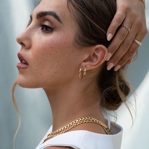 14k Solid Gold Endless Hoops, Gold Hoops, 14k Gold Hoops, Endless Gold Hoops, Cute Hoops, Dainty Hoops, Hoop Earrings, Holiday Gift, Gift