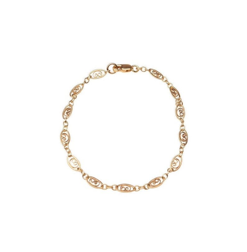 Gold Vintage Bracelet 14k Gold Filled Bracelet Simple Gold Etsy UK