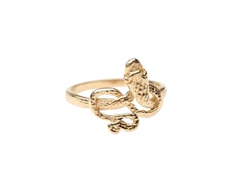 14k Solid Gold Serpent Ring, Gold Snake Ring, 14k Solid Gold Serpent Ring, 14k Snake ring, 14K Solid Gold Snake Ring, Gift, Gift for them