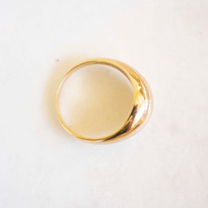 14k Gold Dome Ring, Gold Dome Ring, 14k Solid Gold Ring, Wedding Ring ...