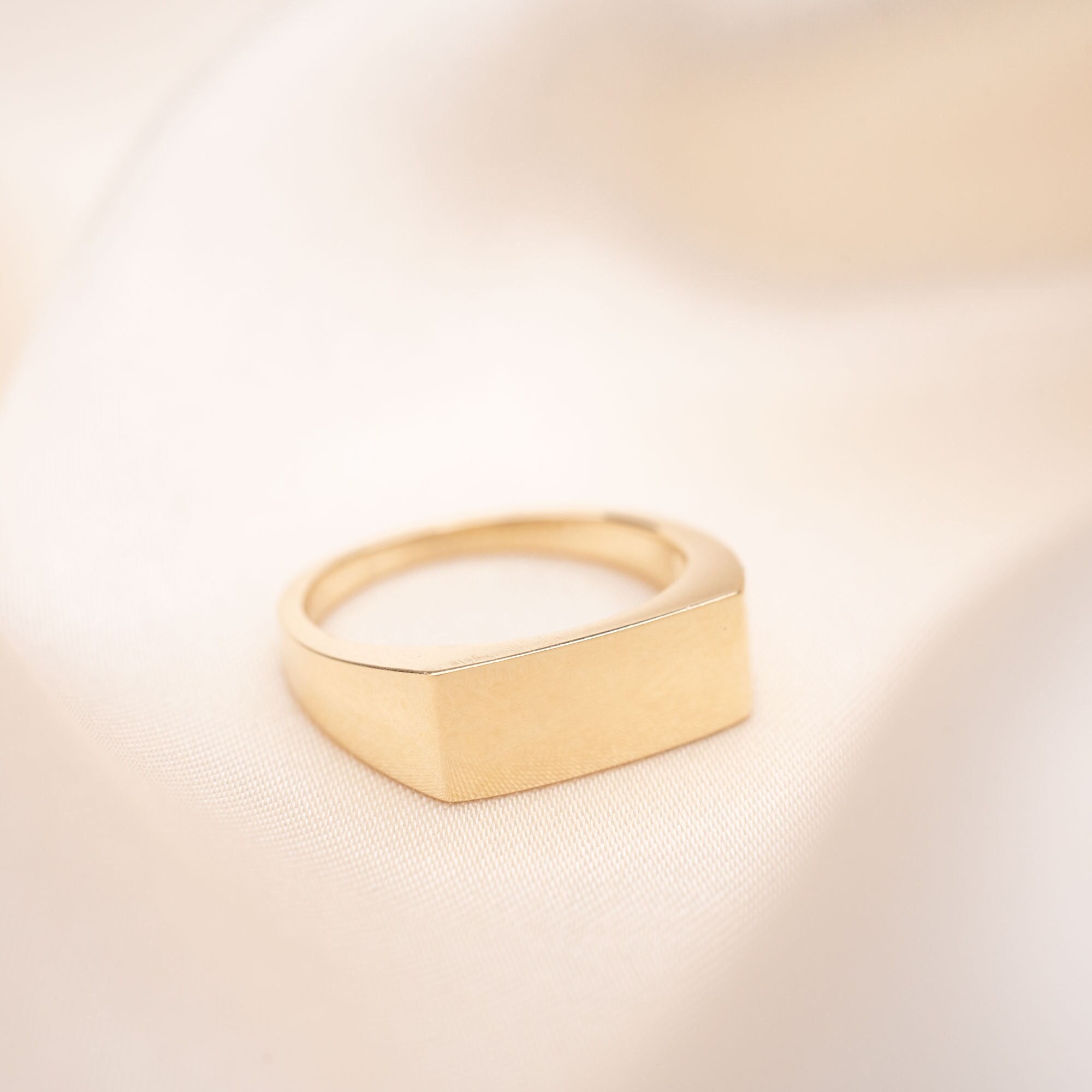 Rectangle Signet Ring Etsy Singapore