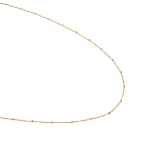 Gold Satellite Necklace, 14k Gold Filled Necklace, Simple Gold Necklace, Chain Necklace, Layering Necklace, Stacking, Gift for Her, Holiday