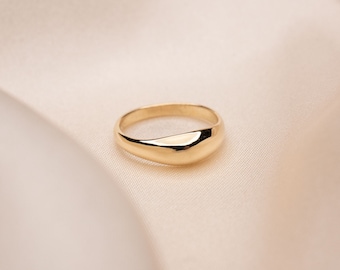 14k Gold Little Dome Ring, Solid Gold Dome ring, 14k Solid Gold Ring | Wedding Ring, Holiday Gift, Gift for Her, Petite Dome Ring, Gift,