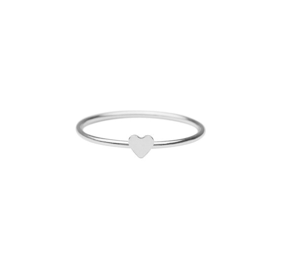 Silver Heart Ring, Sterling Silver Heart Ring, Silver