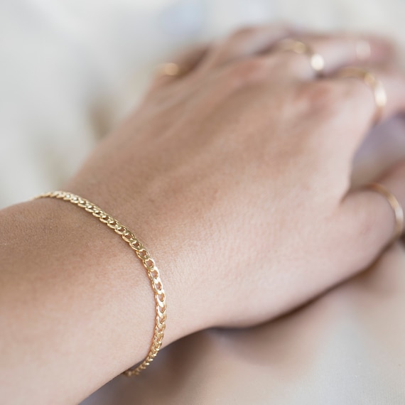 Gold Bracelet, Gold Filled Bracelet, Dainty Bracelet Set, Gold