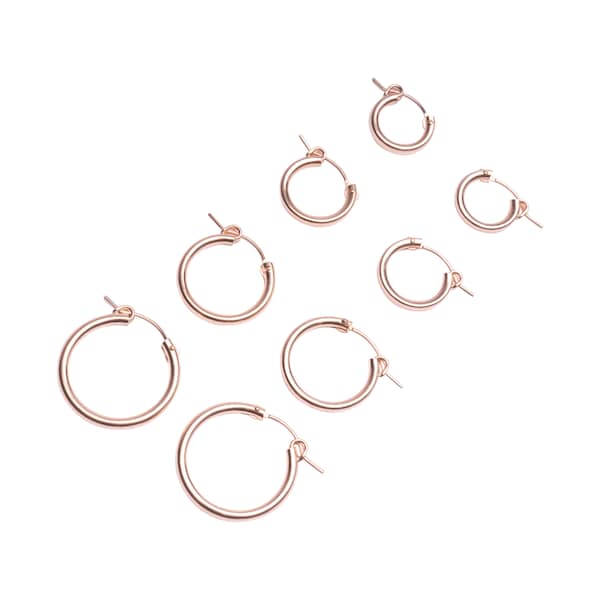 Rose Gold Clasp Hoops, Gold Filled Hoop Earrings, Rose Gold Hoop Earrings, Rose Gold Hoops, Holiday Gift, Gift for Her, Holiday, Gift,