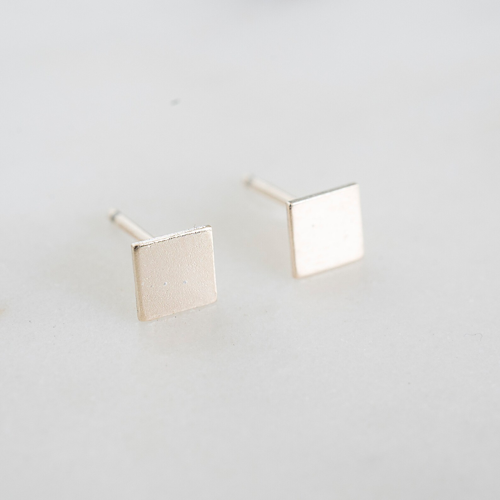 Gold Square Studs Gold Filled Studs Cute Gold Studs Dainty - Etsy