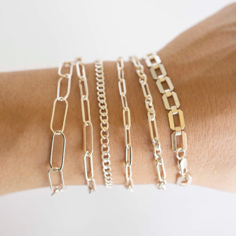 Bracelet Chain Bracelet,Gift Chain and Link Bracelet Sterling Silver Bracelet Sterling Silver Saturn Bracelet Simple Silver Bracelet