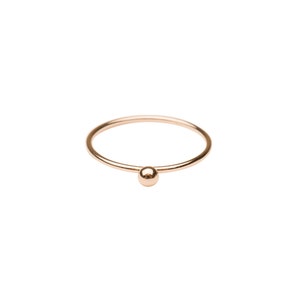 Gold-Kugel-Ring, Punkt-Ring, Gold stapelbar Ring, zierliche Gold-Ring, Gold Stacker, für ihn oder für sie, dünne stapelbare Ringe