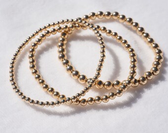 IEFWELL Bracciali A Strati Oro 14k Per Donna – Con Perline Turchesi E Dorate, Regolabili, Ipoallergenici