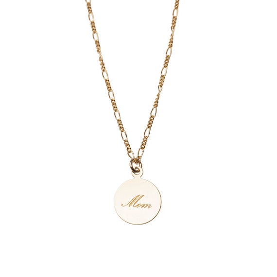Flat circle pendant on sale necklace