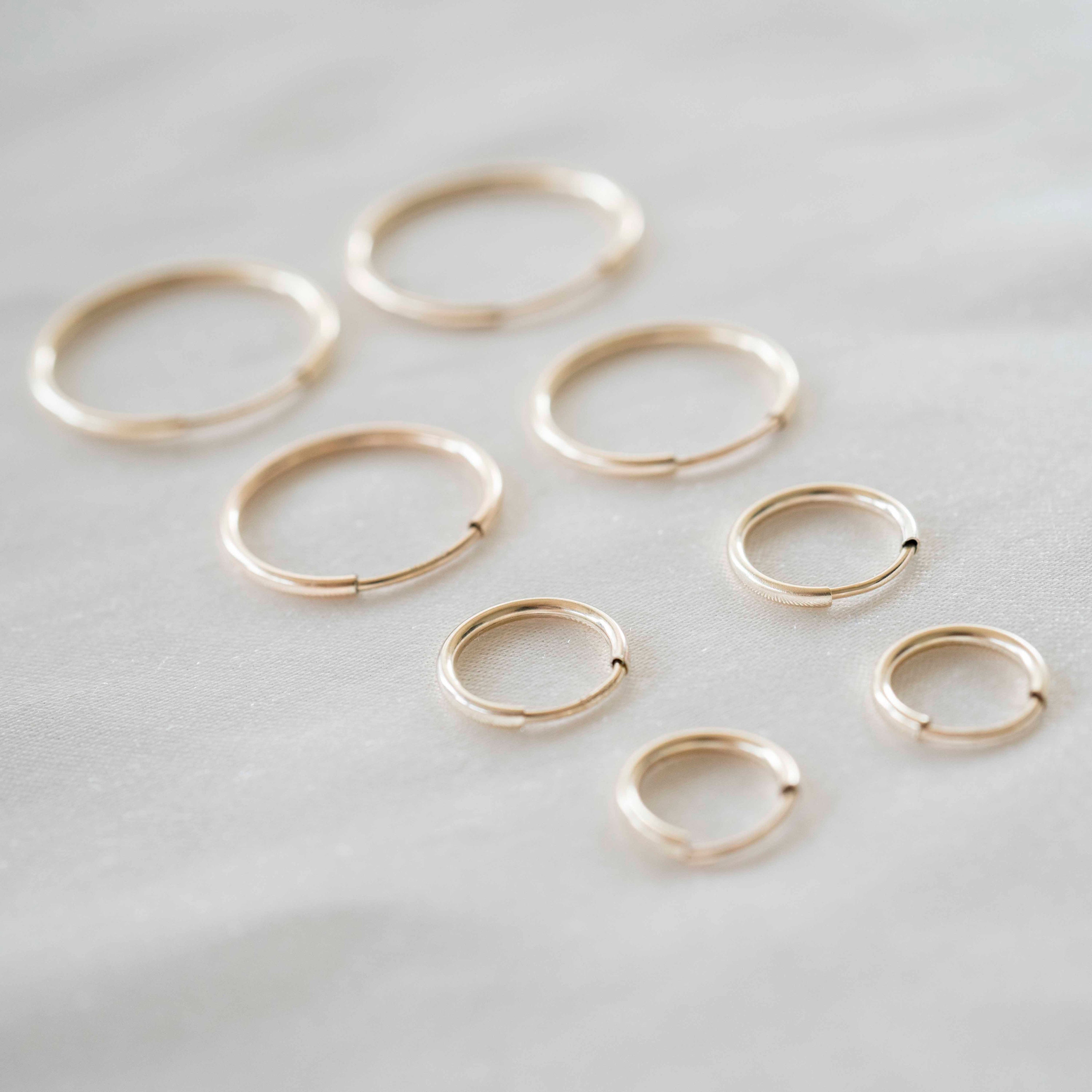 Gold Hoops Gold Endless Hoops 14k Gold Hoops Endless Etsy