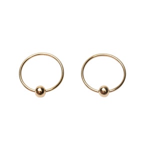 Gold Dot Endless Hoop Earrings, Gold Filled Hoops, Gold Hoop Earrings, Gold Hoops, Dainty Hoops, Earring Hoops, 14k Gold Hoops, Simple, Gift