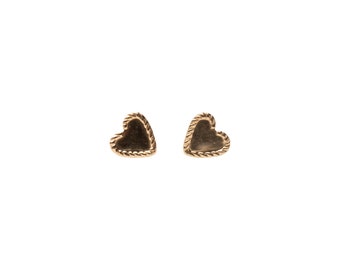 Large Gold Heart Studs, Gold Filled Heart Studs, Cute Gold Studs, Gold Filled Studs, Earrings, Holiday Gift, Gift for Her, Holiday, Gift