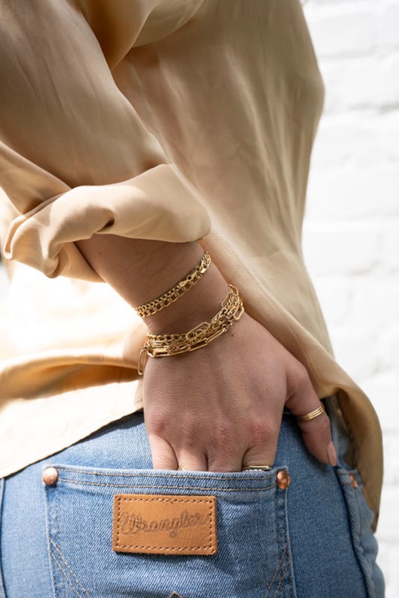 Gold Curb Link Bracelet, 14k Gold Filled Bracelet, Simple Gold