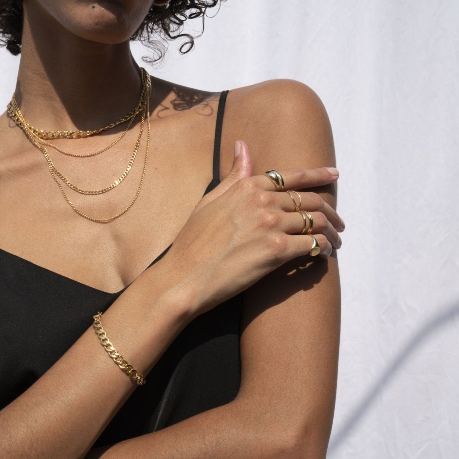 Gold Double Ring Gold Filled Stackable Ring X Ring 14k Etsy