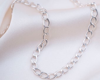 Silver Neptune Bracelet, Sterling Silver Bracelet, Simple Gold Bracelet, Chain and Link Bracelet, Bracelet, Holiday Gift, Gift for Her,