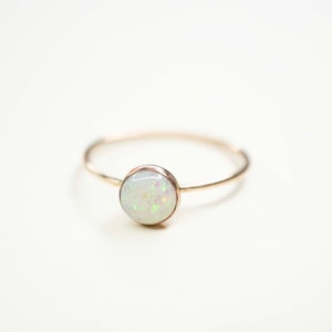 Gold Opal Ring, 6mm Gold filled Opal Ring, Natural Opal Ring, Opal Ring, 14k Gold Opal Ring, Holiday Gift, Gift for Her, Holiday, Gift