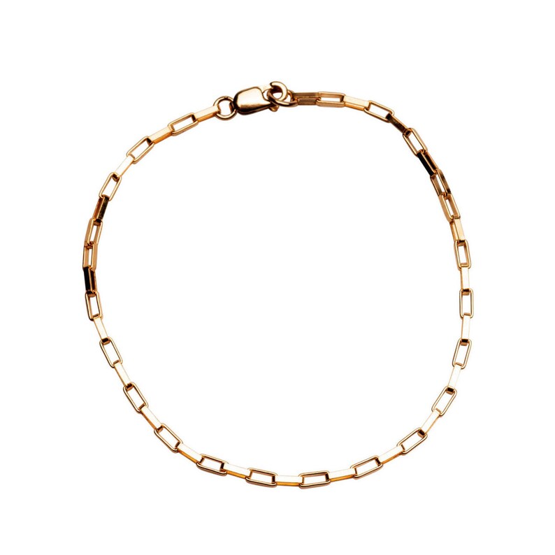 Gold Box Bracelet 14k Gold Filled Bracelet Simple Gold Etsy