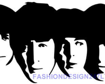 beatles stencil etsy