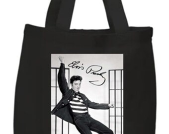 Shopper Tote Bag Algodón Negro Cool Icon Stars Elvis Presley Ideal Regalo Presente - Por favor elija uno