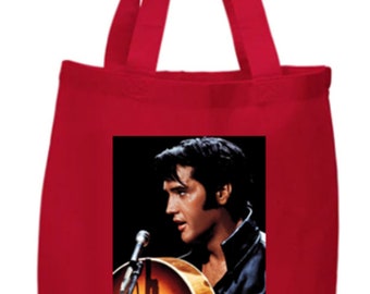 Shopper Tote Bag Cotton Red Cool Icon Stars Elvis Presley Ideal Gift Present - Please Choose one